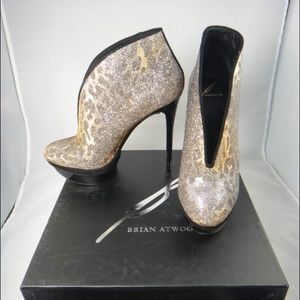 COPY - Brian Atwood Metallic Booties!!!!!